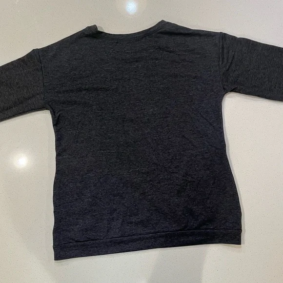 TeCrew Grey 🧡Good Vibes🧡 Ladies Large (L) sweatshirt w/ Pockets - Picture 5 of 5